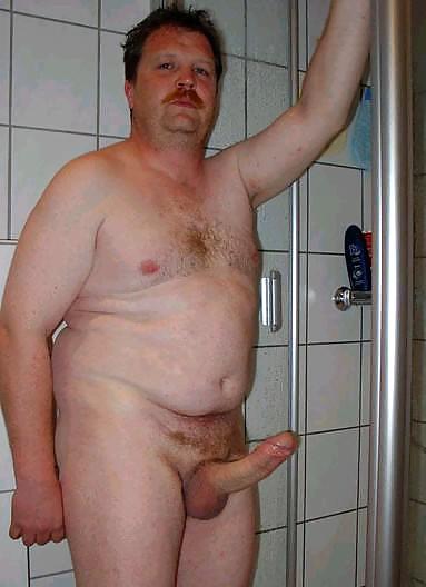 Chubby uncut bathroom outdoor
